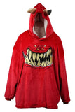 Red Squig Hooded Blanket