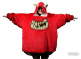 Red Squig Hooded Blanket