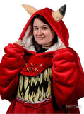 Red Squig Hooded Blanket