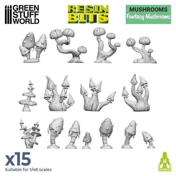 3d Printed ; Fantasy Mushrooms