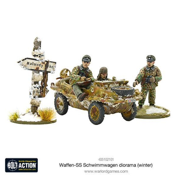 Waffen-SS Schwimmwagen diorama Winter