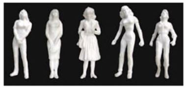 1/48 Female Figures White (5)