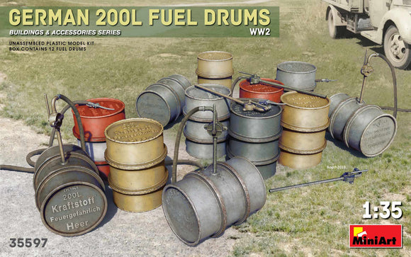 1/35 German 200L Fuel Drums WW2