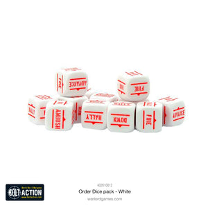 Bolt Action - White Orders Dice (12)