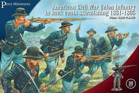 ACW Union Infantry in sack coats Skirmishing (Plastics)