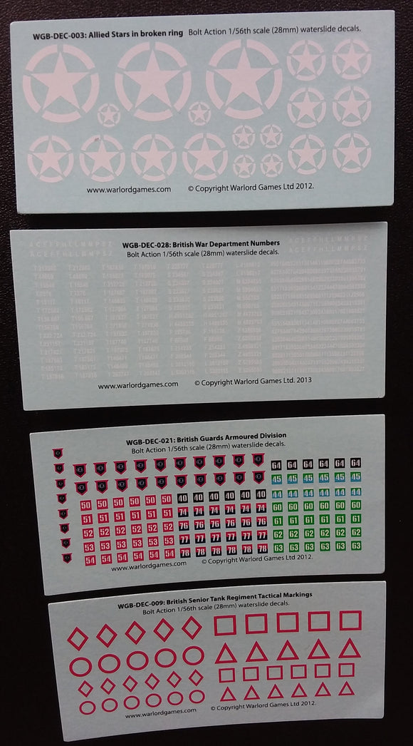 Bolt Action British Vehicle Decals