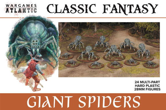 Giant Spiders 24 x 28mm Hard Plastic Models