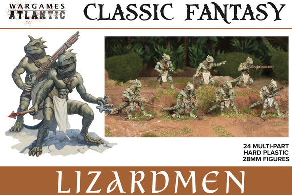 Lizardmen 24 x 28mm Hard Plastic Models