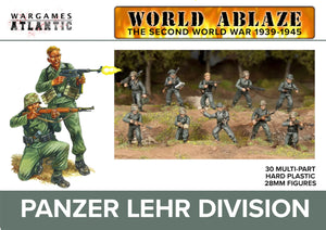 Panzer Lehr Division WWII 30 x 28mm Hard Plastic Models