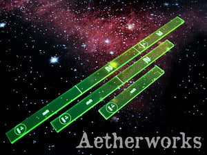 Range Ruler Pack: Length 1, 2 & 3 (Flourescent Green)