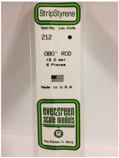 Rod White 35cm by 2mm (6) 212