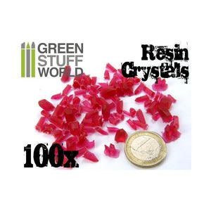 Small Red Crystals Resin Set