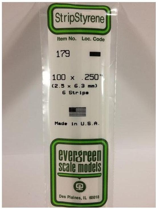 Stripstyrene White 2.5 x 6.3mm (6) 179
