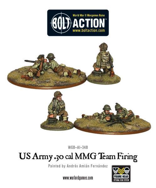U.S. Army 30 Cal MMG team Firing