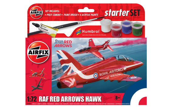 (AFX) 1/72 Small Starter Set: Red Arrows Hawk
