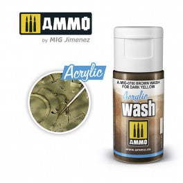 amig0700 ACRYLIC WASH Brown Wash for Dark Yellow