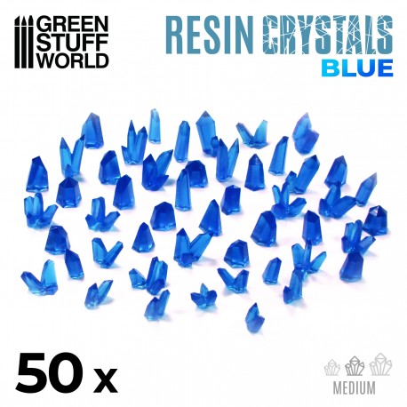 Medium Blue Crystals Resin Set