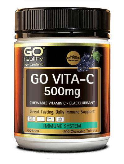 GO Vita-C 500mg B/Currant 200 Chew