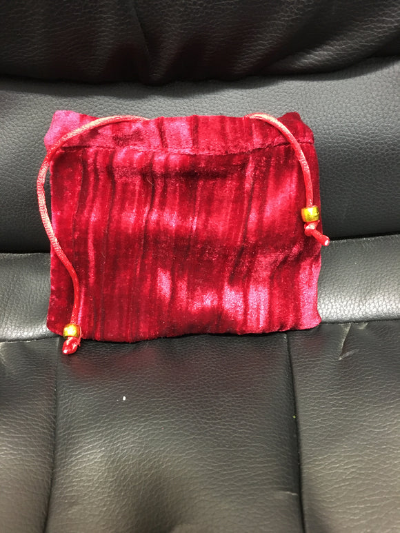 Velvet Dice Bag Small Red
