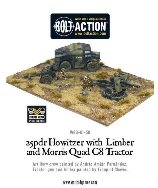 British Quad C8 Tractor & 25Pdr Howitzer & Limber