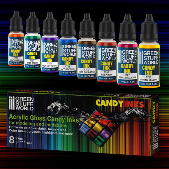 Acrylic Candy Inks Paints (Set of 8)