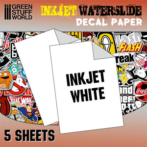Waterslide Decals Paper (5 Sheets) - Inkjet White